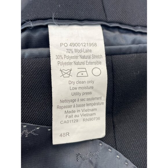 Michael Kors Mens Black Two-Button Suit Jacket With Notch Lapel Size 48R - Picture 10 of 11